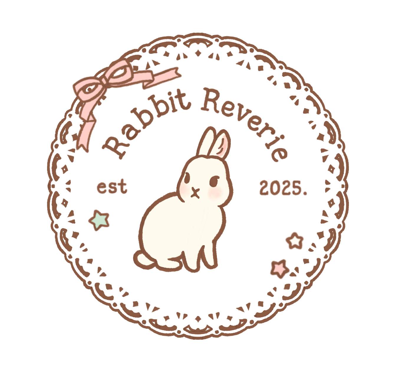 Lace, ribbons, and finished accessories on a pastel background